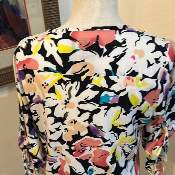 Yumi Kim Floral Multicolor Tiered Women's Top Size Medium - Picture 11 of 14